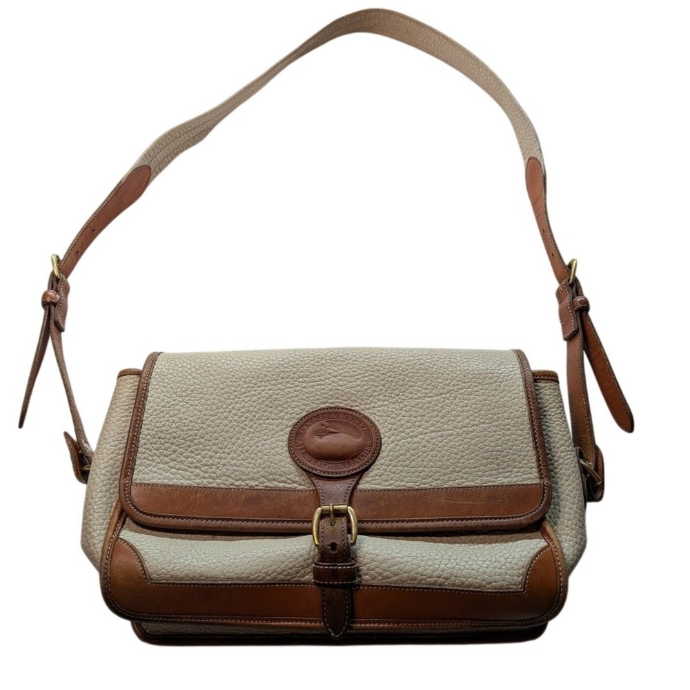 Dooney & Bourke Surrey All Weather Leather Crossbody Bag Bone Vintage Satchel